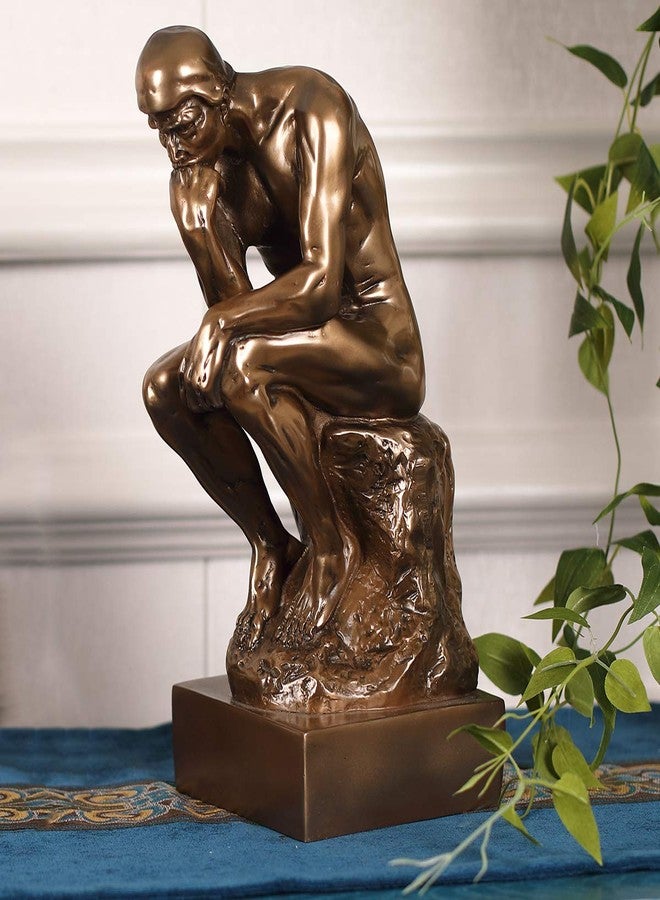 Magicsculp-The Thinker Statue in Premium Cold Cast Bronze- 12-Inch Museum Grade Collectible Figurine-(Large-Decoration) - Image 5